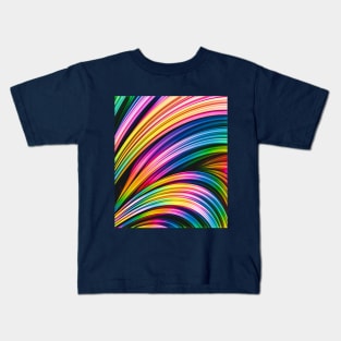 Melos. Super Colorful Abstract Art Strands Kids T-Shirt